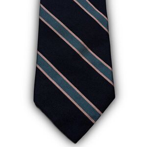 Vintage Huntingdon Patterned Silk Blue Tie